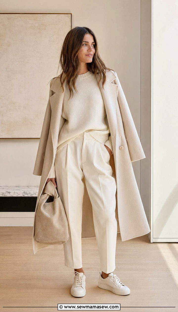 Ivory knit set outfit - 35 Quiet luxury outfits 2026