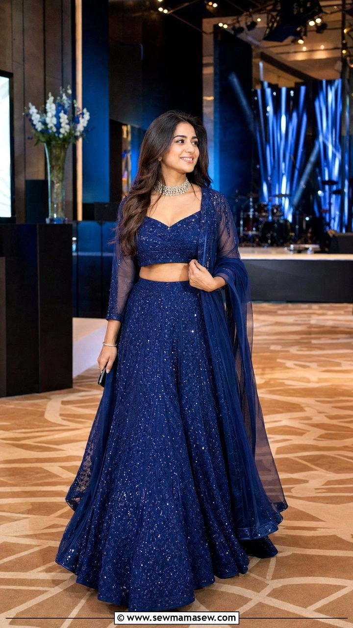 Jewel Tone Lehenga for Sangeet - 35 Sangeet outfit ideas
