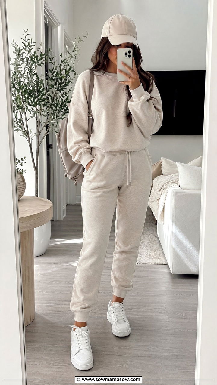 Jogger Set with Sneakers - 35 cute casual outfits