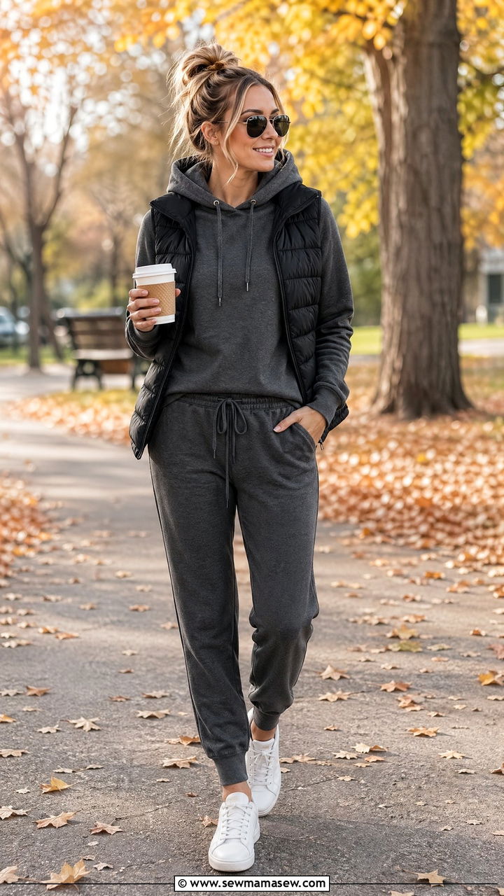 Joggers and hoodie outfit - 35 Comfy outfits for moms