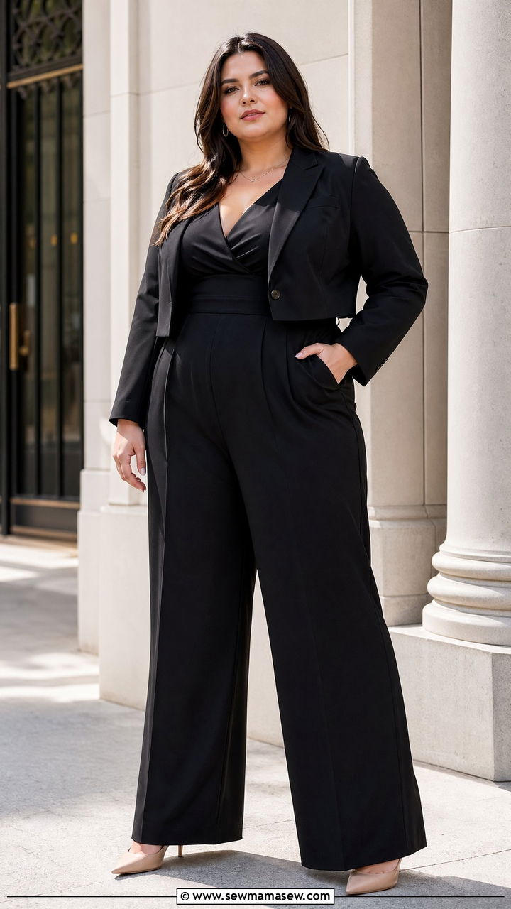 Jumpsuit With Heels Outfit - 35 work outfits for plus size women