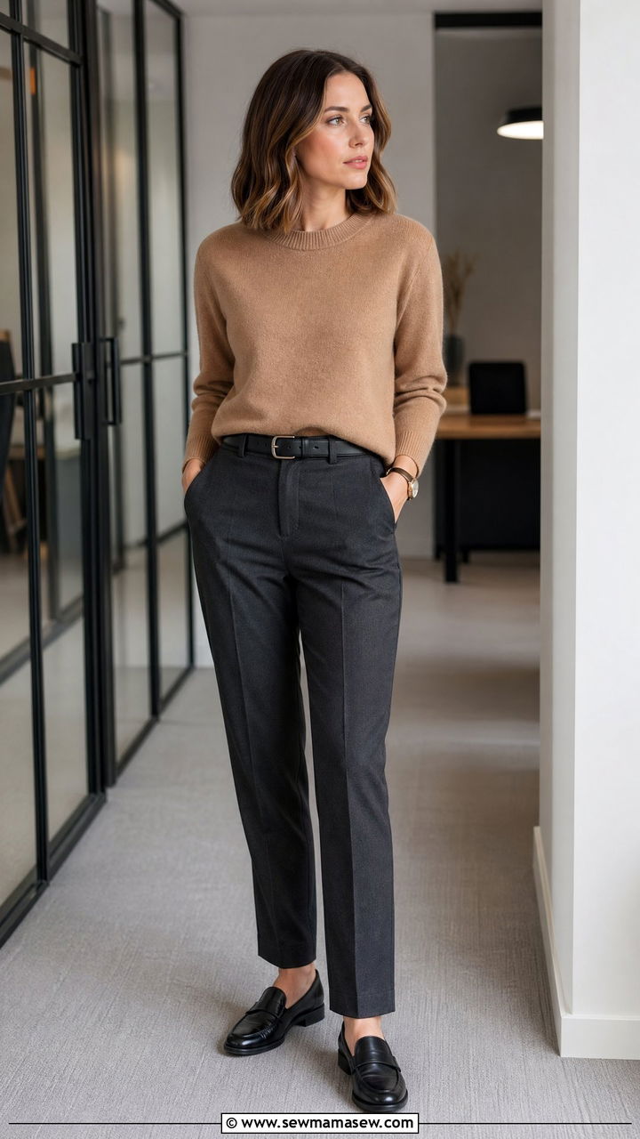 Knit Sweater With Dress Pants For Court - 35 Courtroom outfit ideas