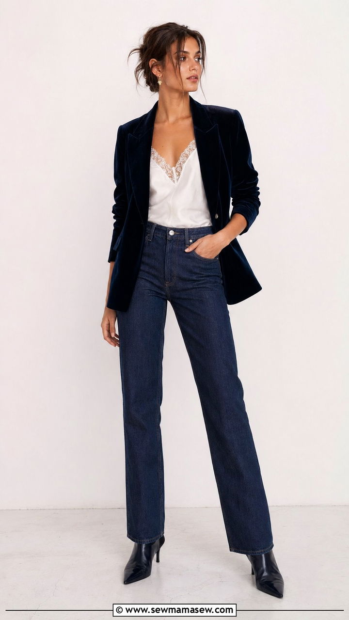 Lace Camisole And Dark Denim For A Concert - 30 What to wear to a concert over 40