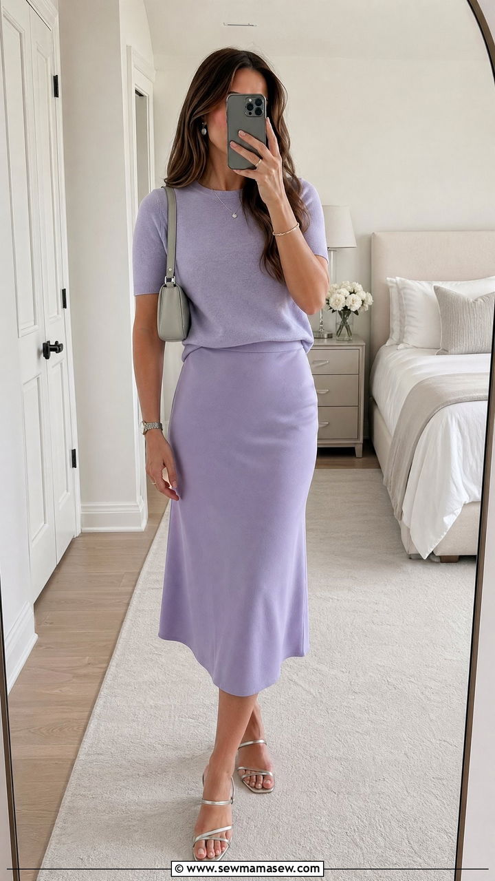 Lavender Knit Co Ord Set - 35 spring quiet luxury outfits