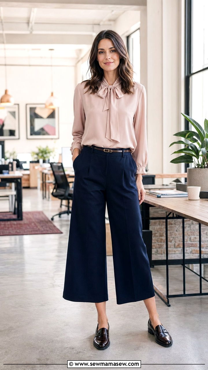 Leather Trousers with a Tailored Blazer - 30 Work outfits for creative agency