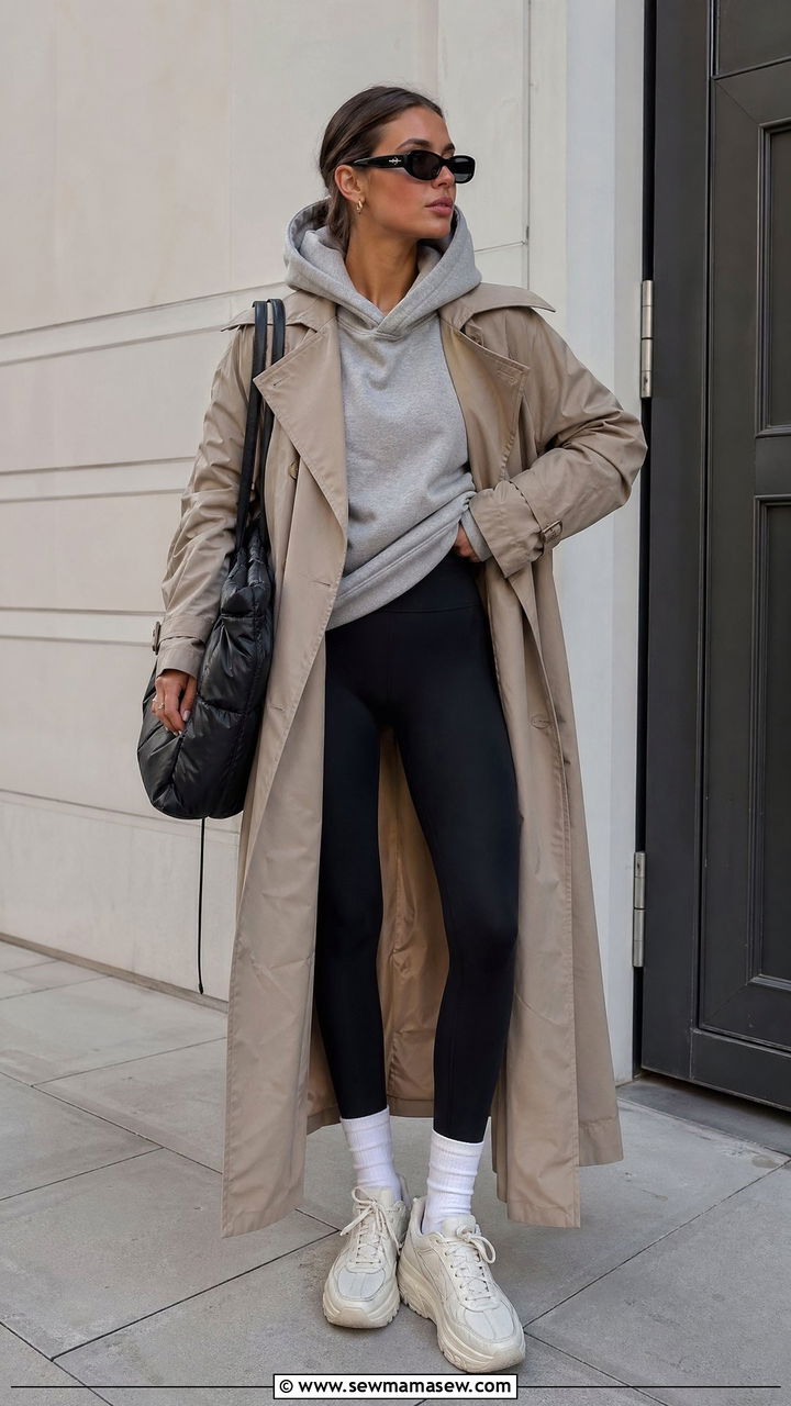 Leggings with Oversized Hoodie Outfit - 35 casual outfit ideas for women
