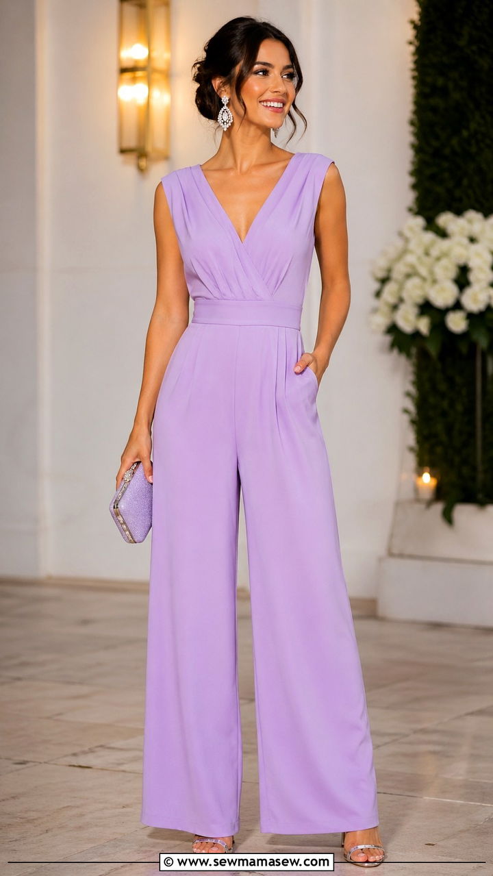 Lilac Jumpsuit With Heels - 40 All lilac outfit ideas