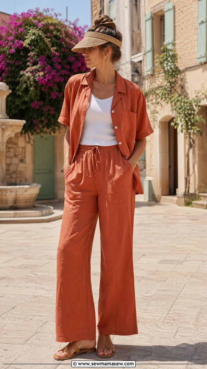 Linen Co Ord Set Outfit South Of France - 35 South of France outfit ideas