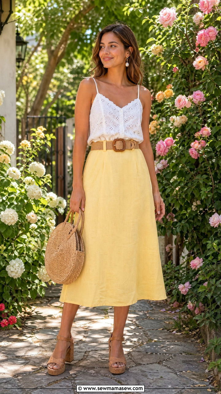Linen Skirt Outfit Summer - 35 Summer linen outfits