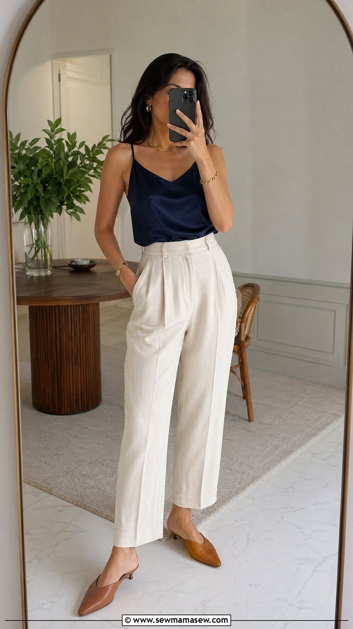 Linen Trousers Office Outfit 2026 - 35 work outfits 2026