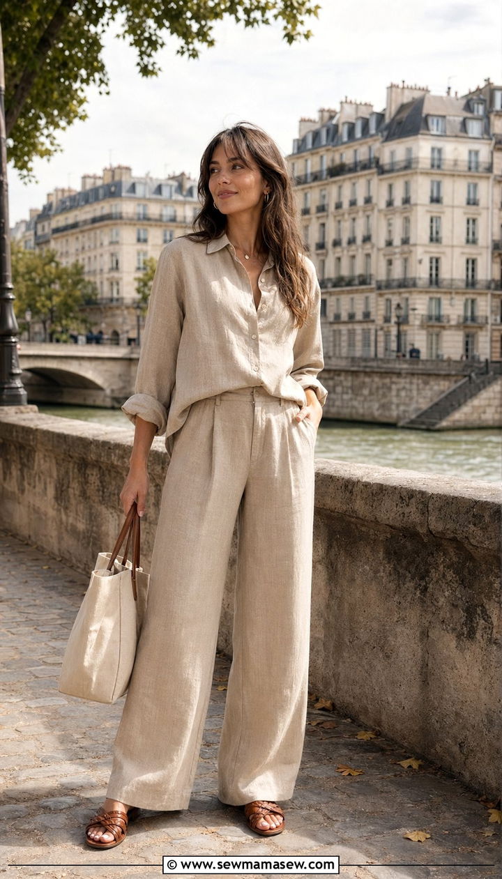 Linen Two Piece Set - 35 Parisian travel outfits