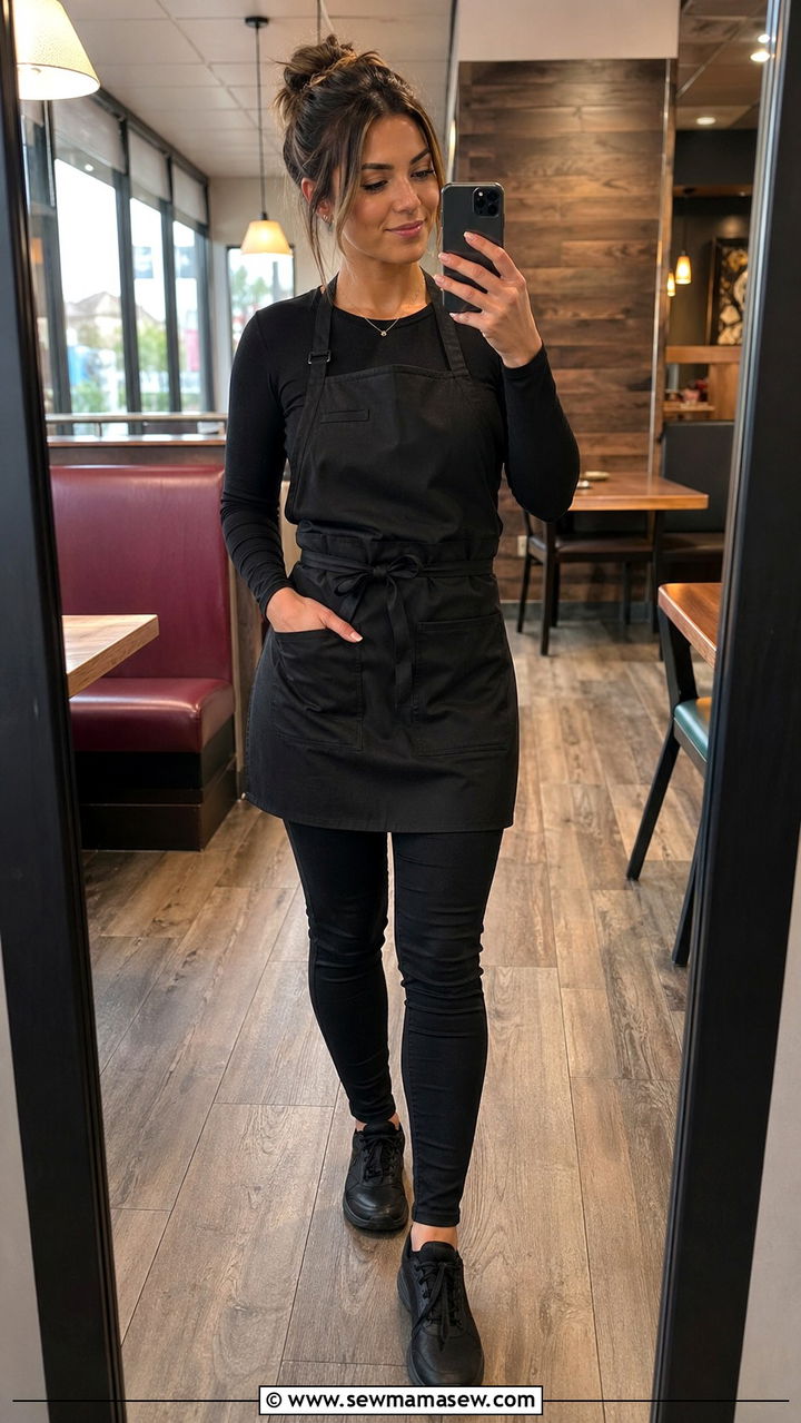 Long Sleeve Black Tee And Skinny Jeans Server Outfit - 30 Server outfit ideas