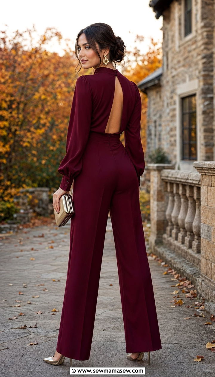 Long Sleeve Jumpsuit Wedding Guest Outfit - 30 wedding guest outfits for modest women