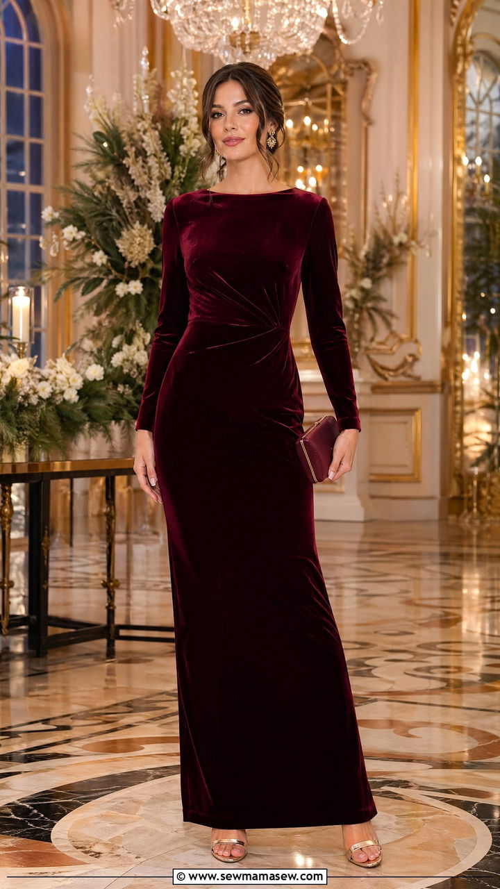 Long sleeve gown for wedding guest - 35 Wedding guest dress ideas