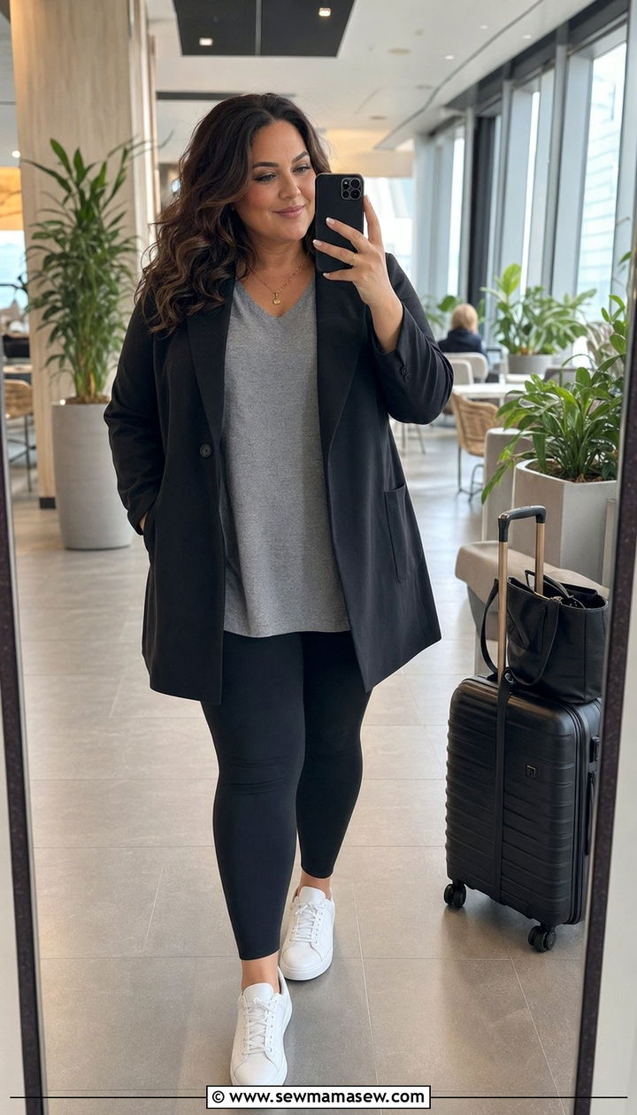 Longline Blazer With Leggings - 30 Best blazers for plus size