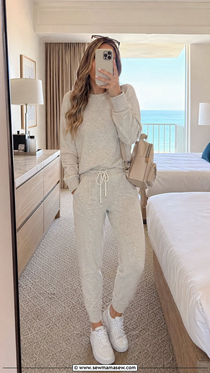 Lounge Co Ord Set With Backpack And Sneakers - 35 Universal Studios outfit ideas
