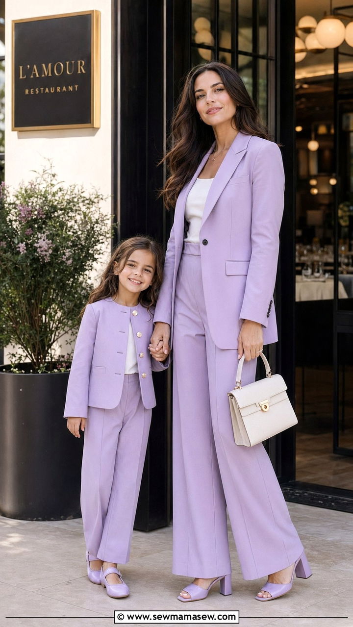 Matching Blazer and Wide Leg Trouser Set - 35 Mother's Day matching set outfit ideas