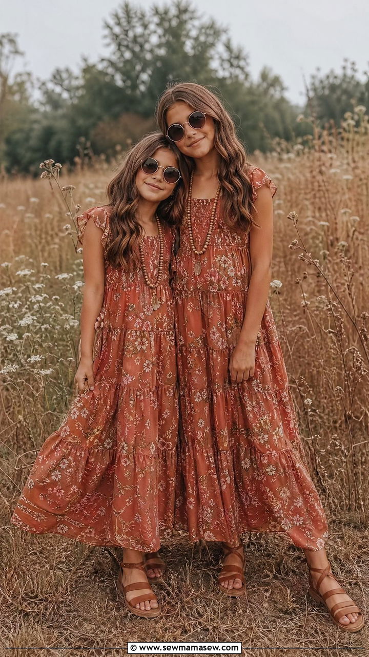 Matching Boho Maxi Dresses Sisters - 35 Summer matching outfits for sisters