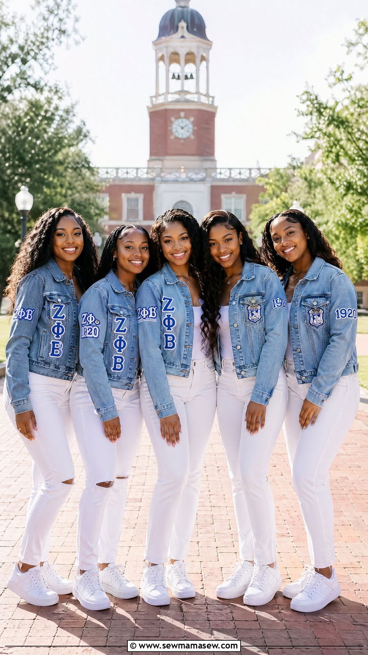 Matching Custom Jackets With Pants For Sorority Family Photos - 35 Sorority outfit ideas