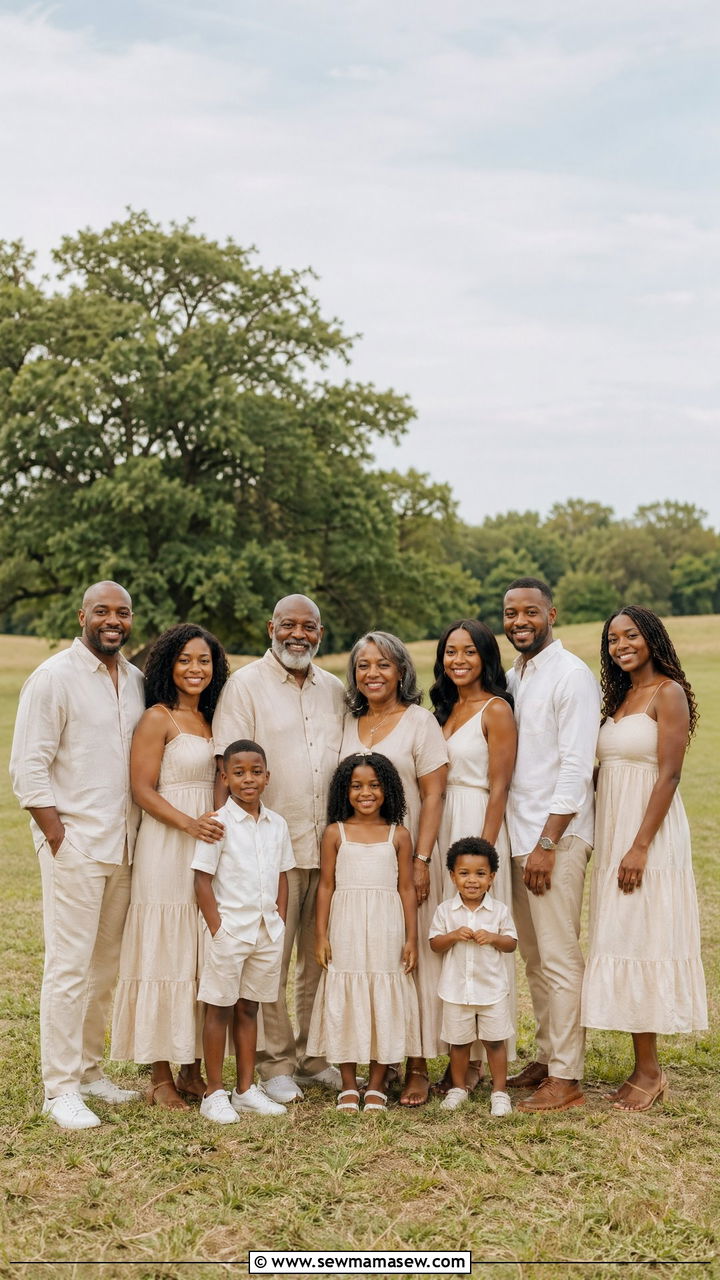 Matching Family Linen Outfits - 35 Summer family reunion outfits