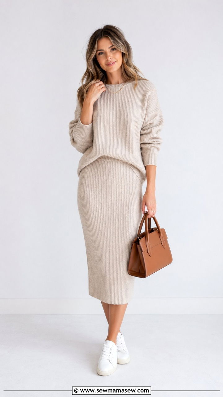 Matching Knit Co Ord Set Outfit - 35 Outfit ideas for women in their 20s