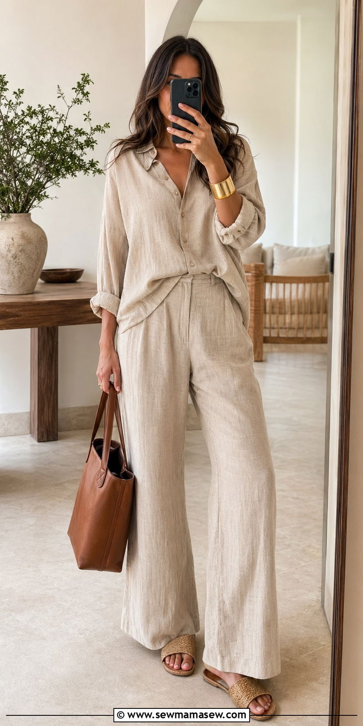Matching Linen Set For Summer Brunch - 30 What to wear to summer brunch