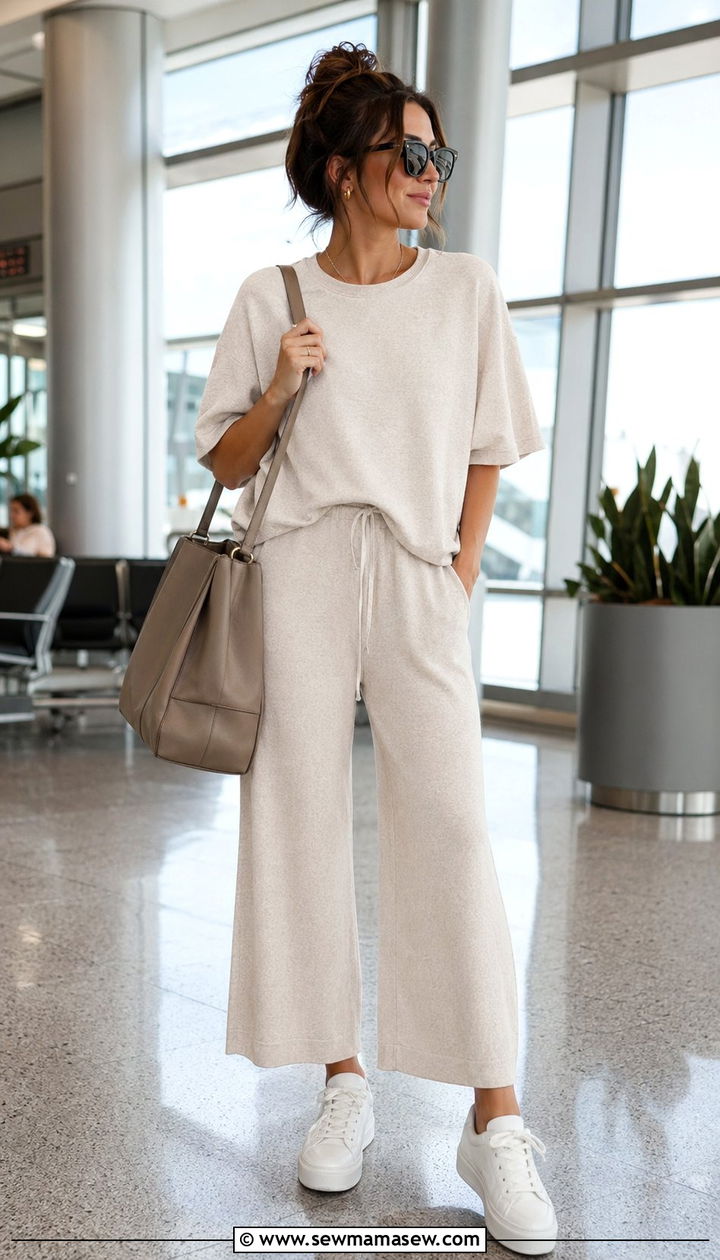 Matching Loungewear Set Airport Outfit - 30 airport outfits aesthetic