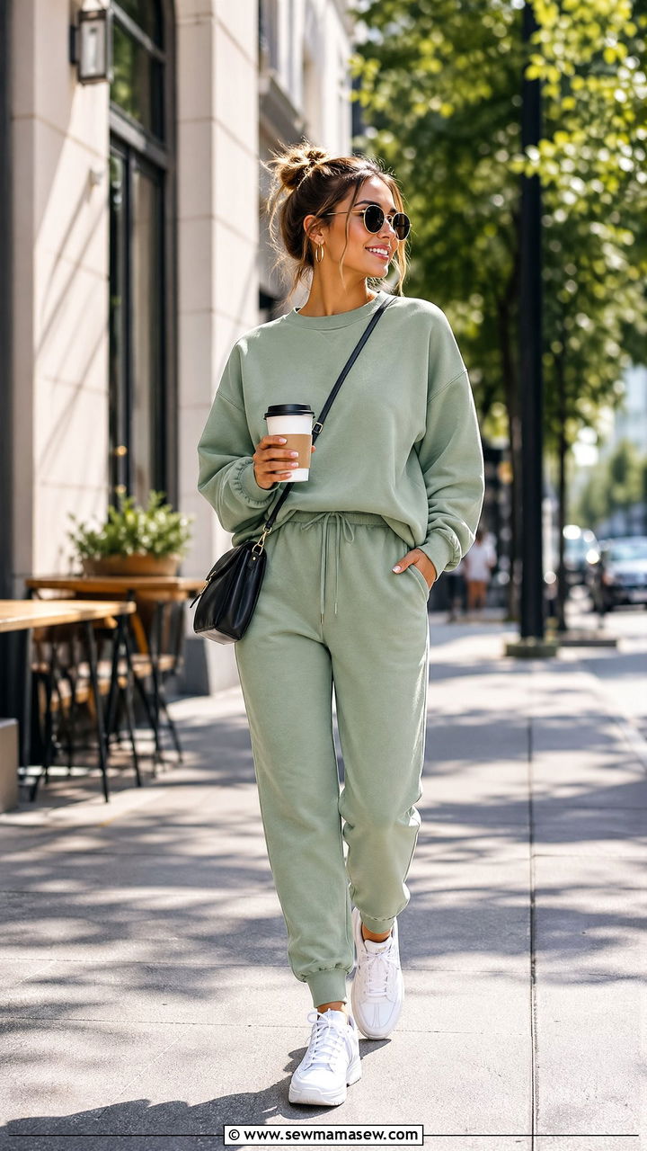 Matching Sweat Set With White Sneakers - 35 comfy outfit ideas for women