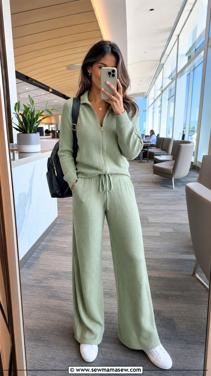 Matching Two Piece Travel Set Airport Outfit - 30 Airport outfit ideas warm weather destination