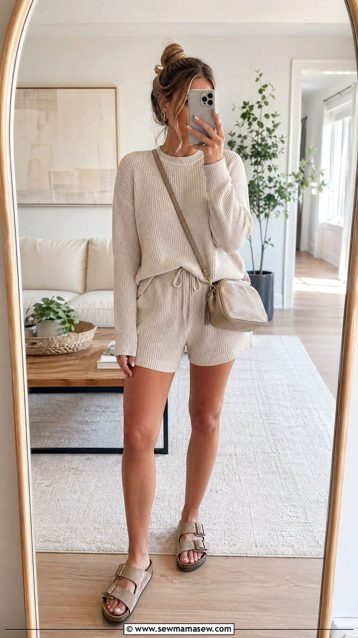 Matching lounge set outfit - 35 Casual outfits for moms