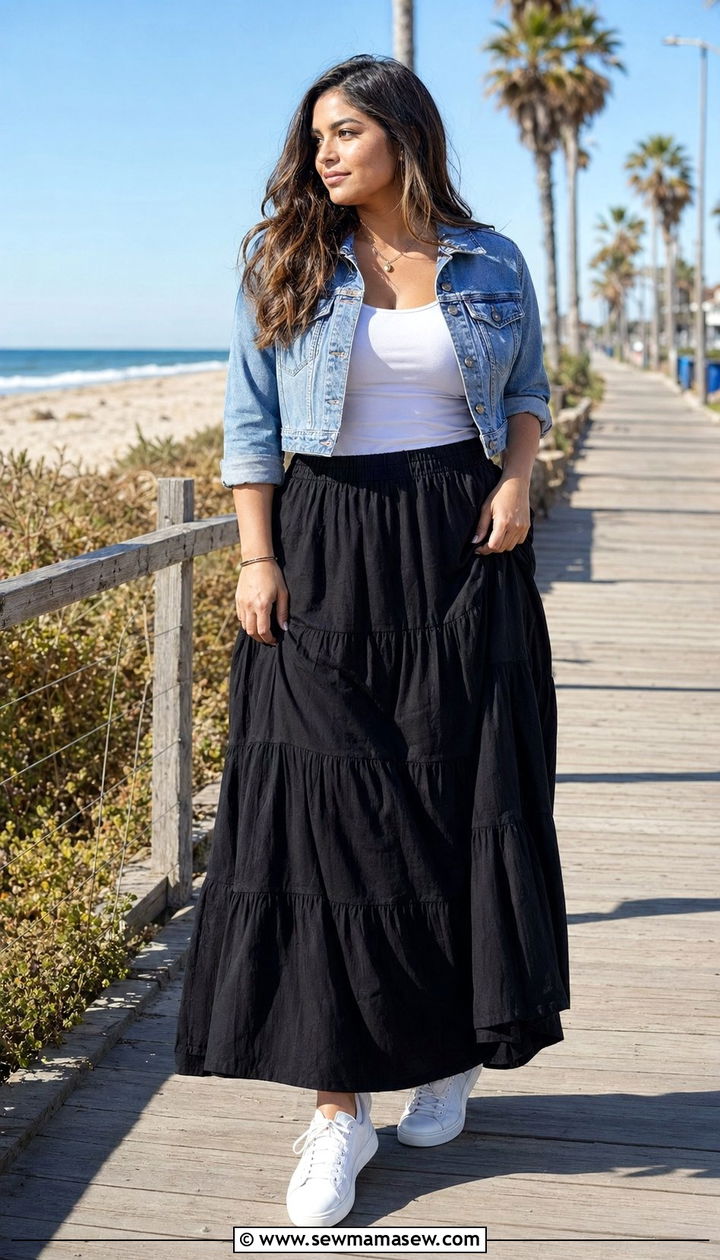 Maxi Skirt Outfit for Curvy Women - 30 Best skirts for curvy women