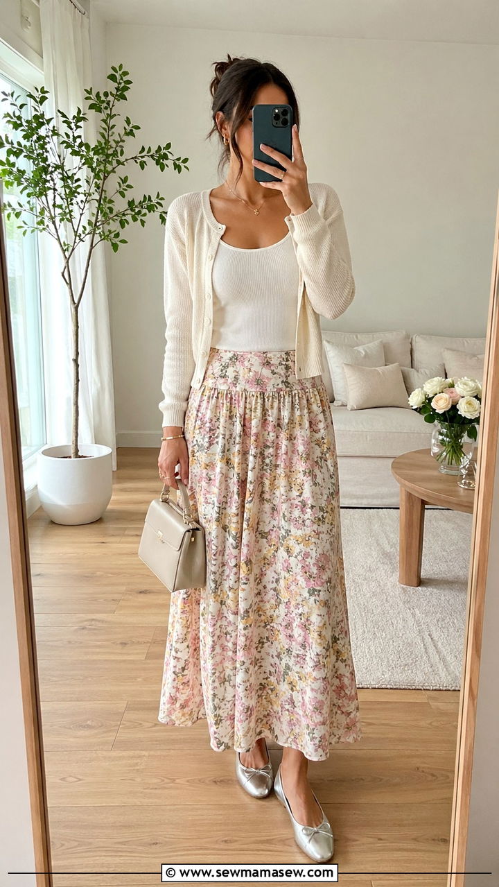 Maxi Skirt With Ankle Boots And Sweater - 30 spring maxi skirt outfit ideas