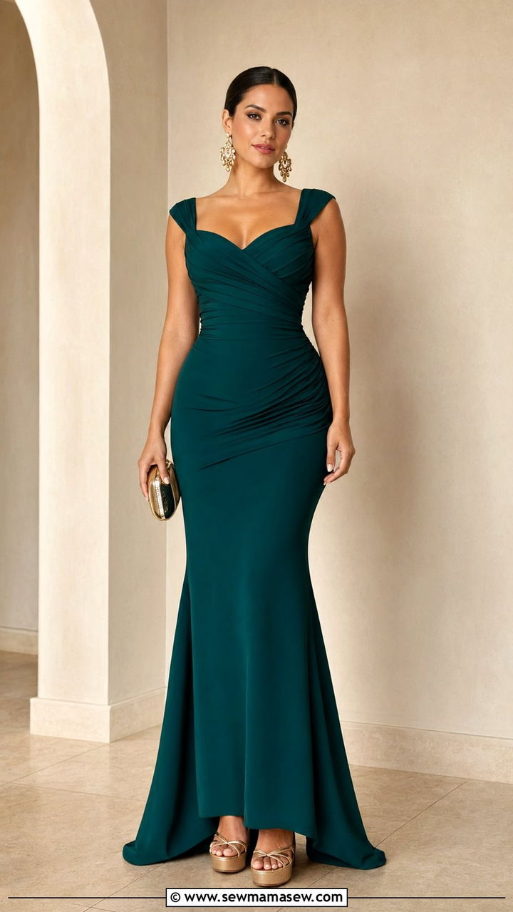 Mermaid Maxi Dress For Short Torso - 30 wedding guest outfits for short torso women