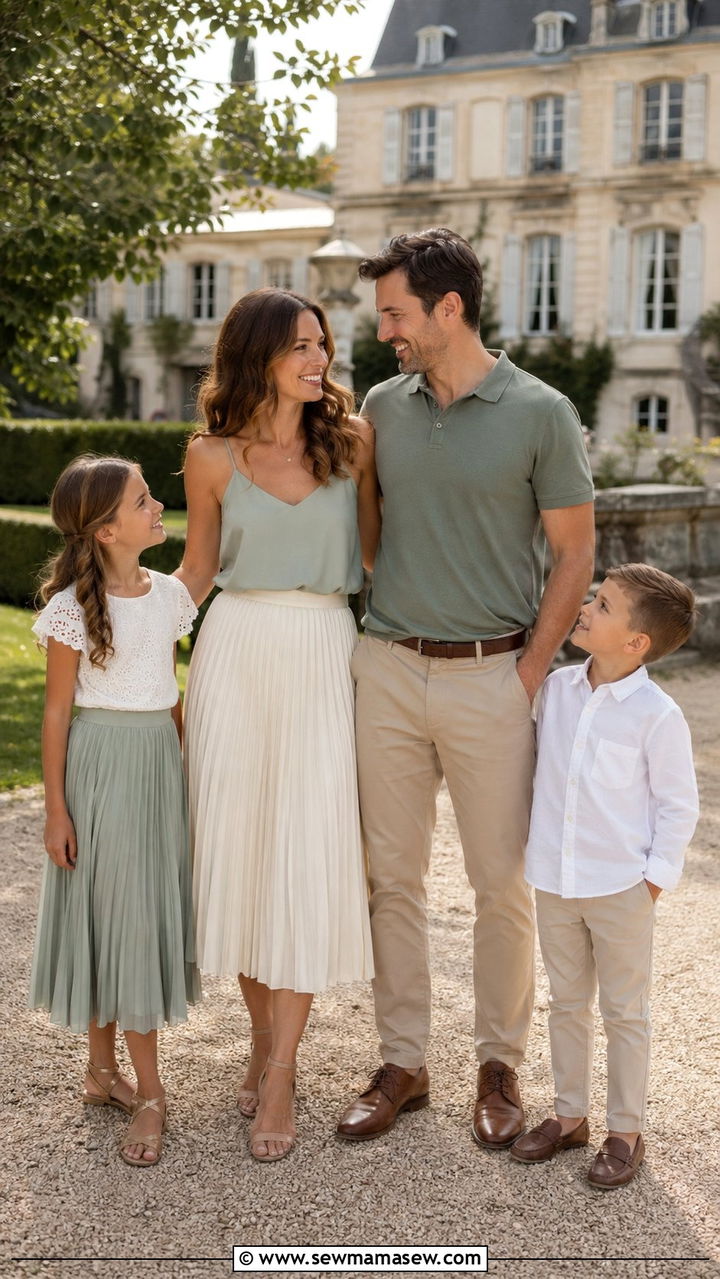 Midi Skirt And Blouse Family Photo Outfits - 30 What to wear for summer family photos