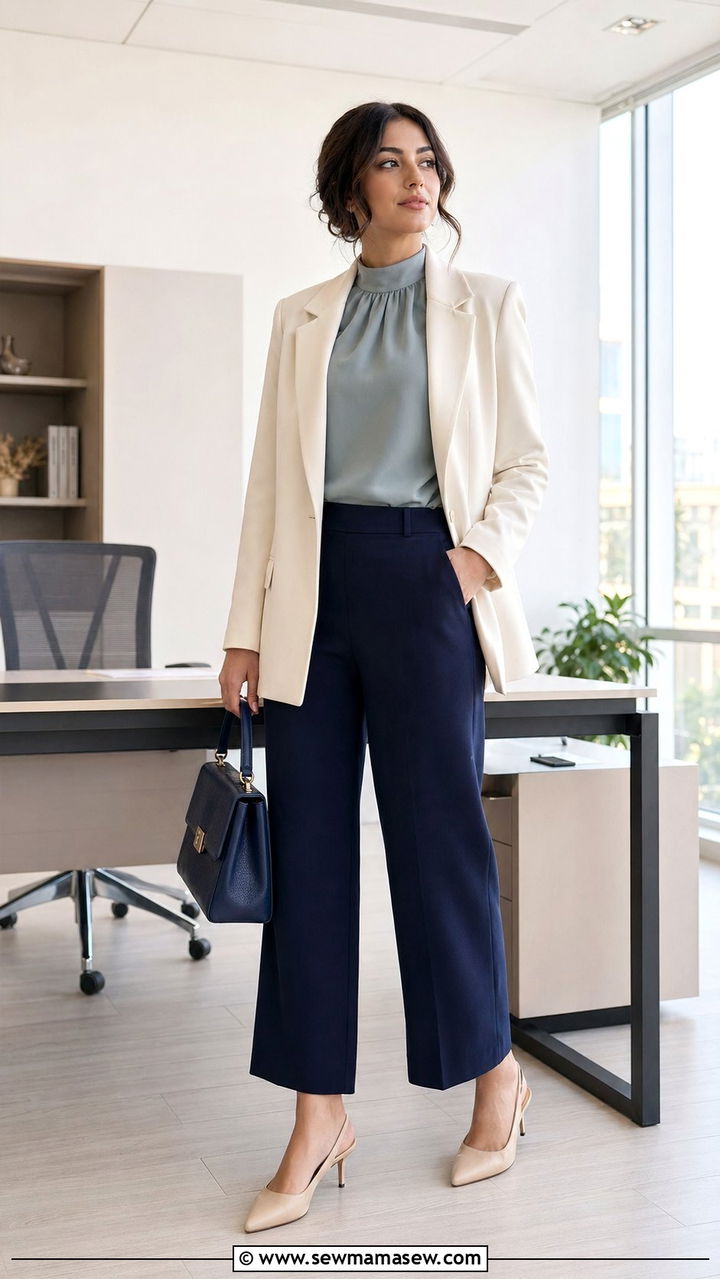 Modest Office Outfit With Relaxed Blazer - 35 Modest fashion outfit ideas