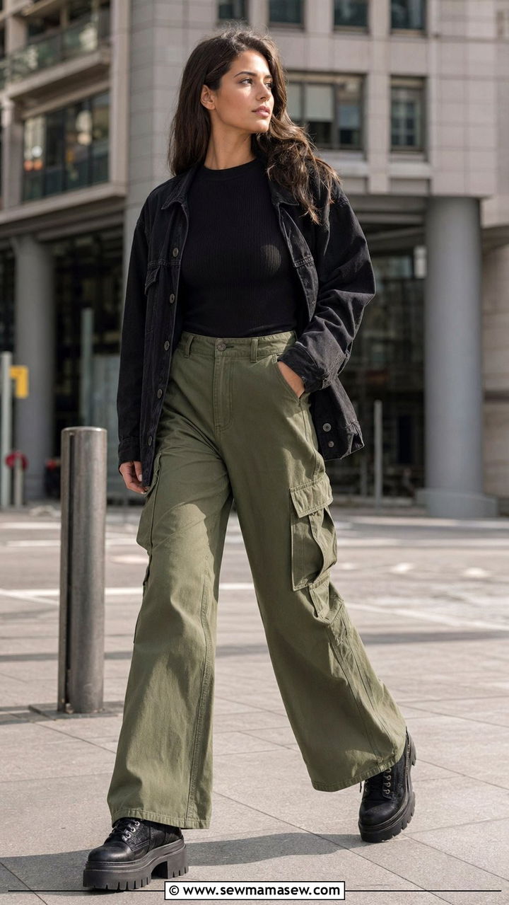 Modest Utility Outfit With Cargo Trousers - 35 Modest fashion outfit ideas