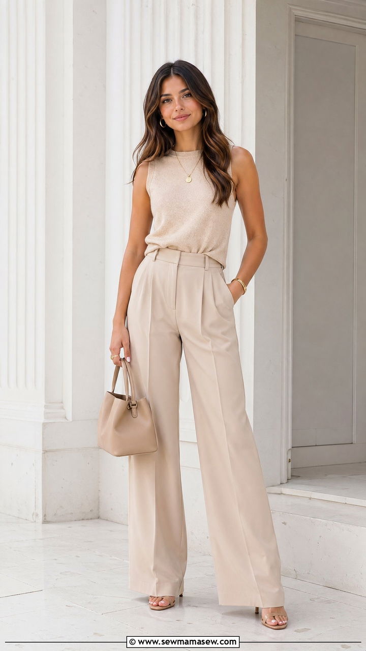 Monochrome Beige Ensemble - 35 classy graduation outfit ideas
