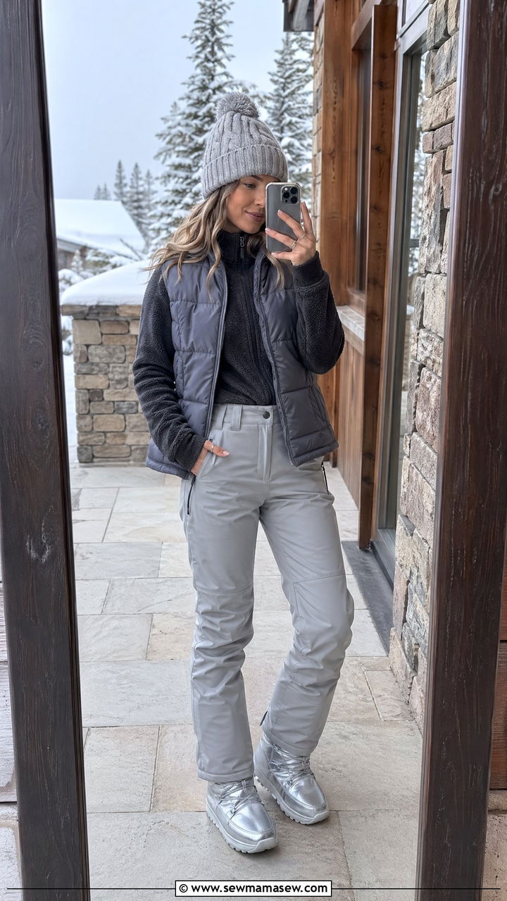 Monochrome Grey Ski Look - 35 Ski bunny outfit ideas