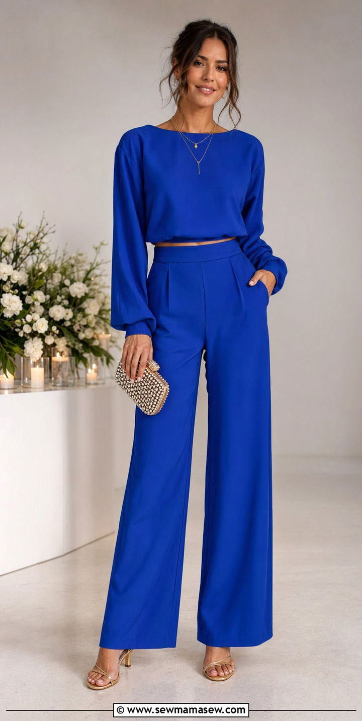 Monochrome Two Piece Set for Wedding - 30 wedding guest outfits for modest women