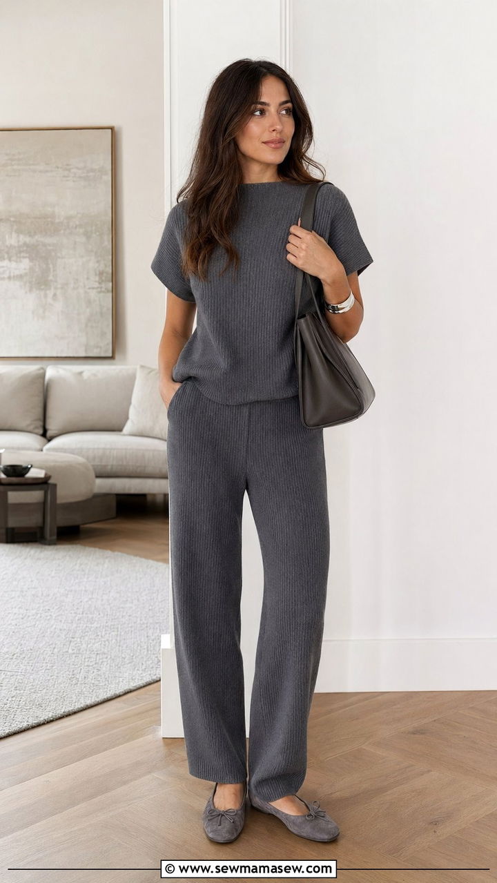 Monochrome knit set outfit - 35 Quiet luxury outfits 2026