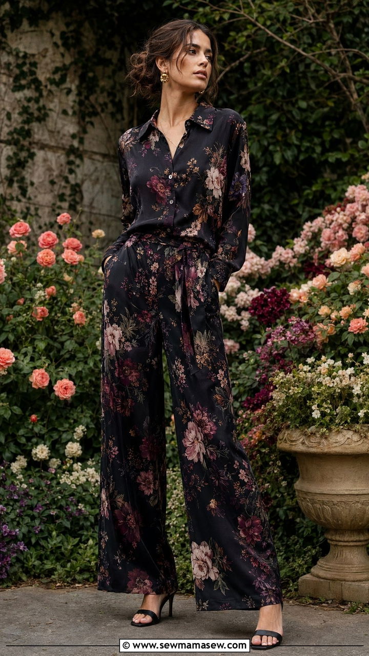 Moody floral co ord set - 35 Moody spring outfit ideas