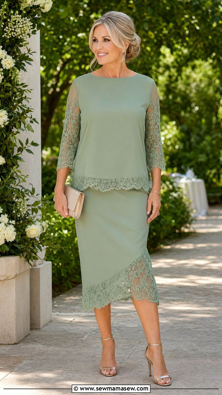 Mother of the bride two piece skirt set - 35 Mother of the bride outfit ideas