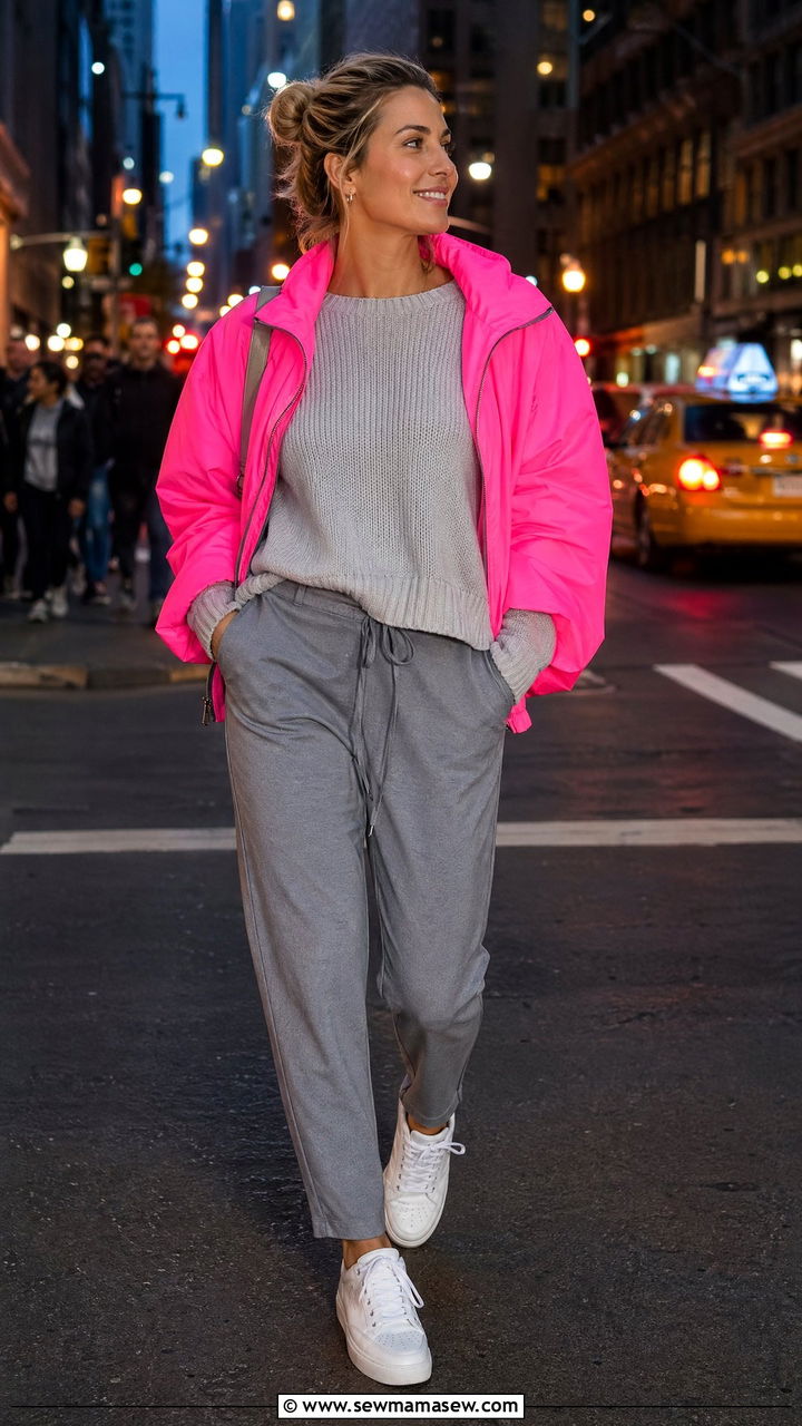 Neon Windbreaker Outfit - 35 windbreaker outfits inspo