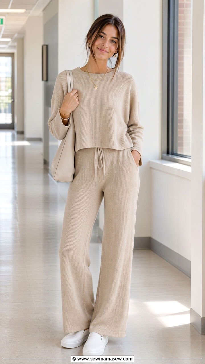Neutral Co Ord Set For School Days - 35 spring school outfit ideas