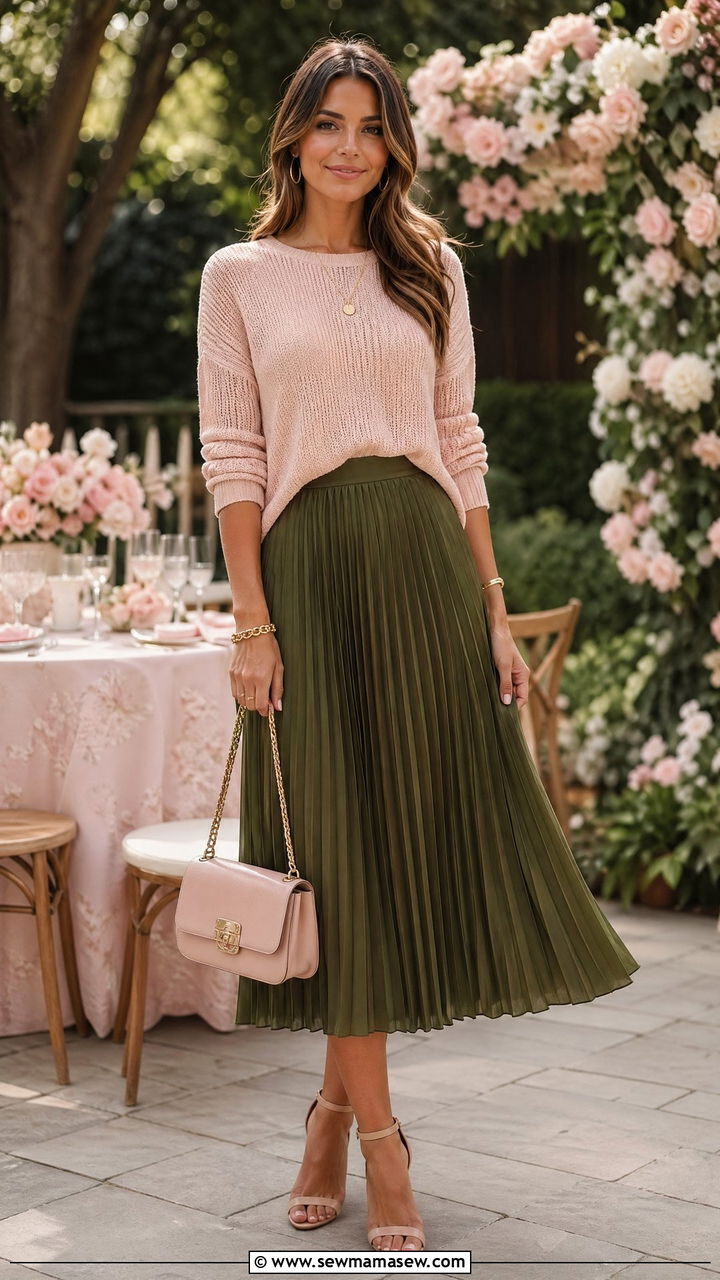 Olive Green And Blush Pink Outfit - 35 Spring outfits in olive green