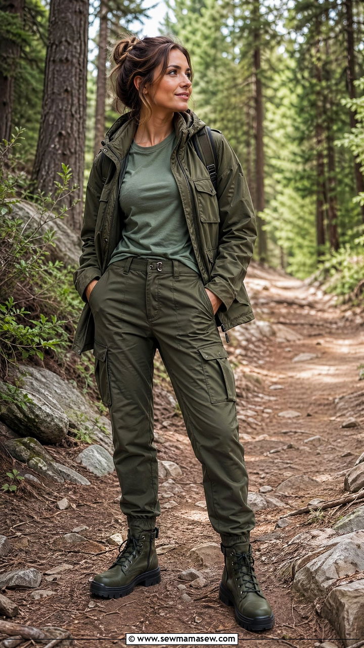 Olive Green Utility Tonal Outfit - 35 Tonal outfit ideas