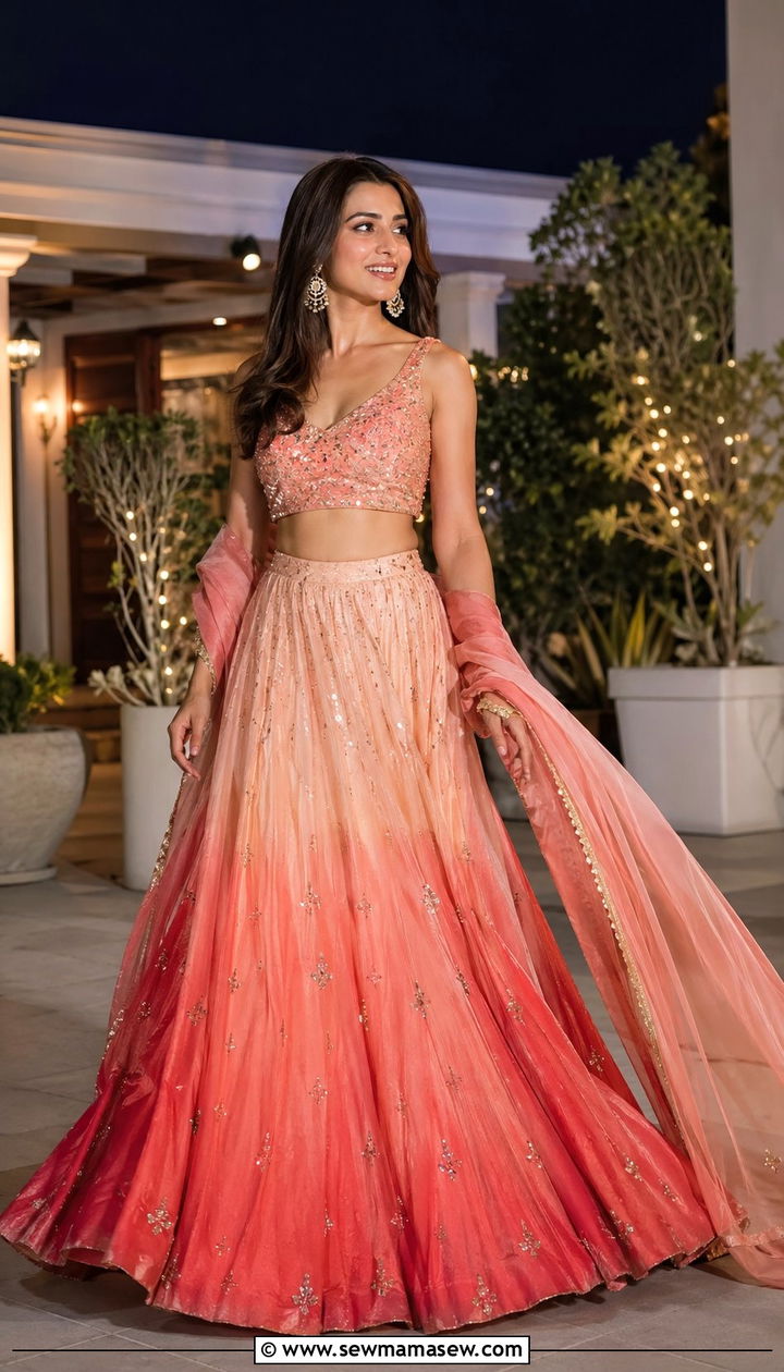 Ombre Lehenga for Sangeet Party - 35 Sangeet outfit ideas