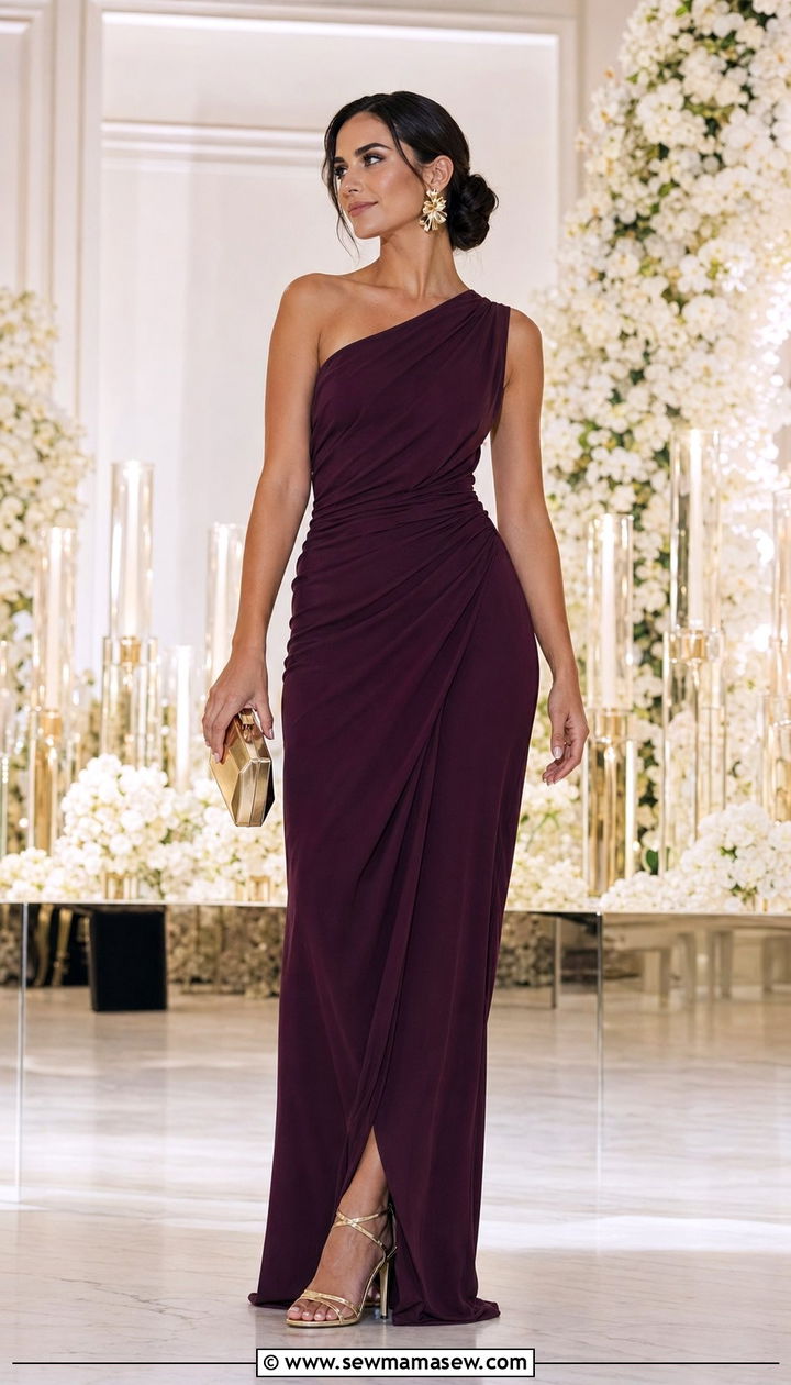 One Shoulder Gown Wedding Guest - 30 wedding guest outfits inspo