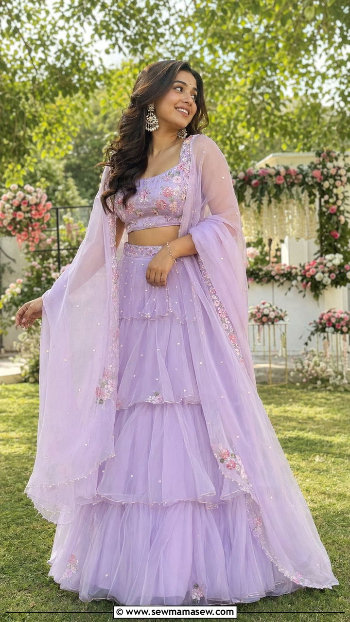Organza Lehenga for Sangeet Function - 35 Sangeet outfit ideas
