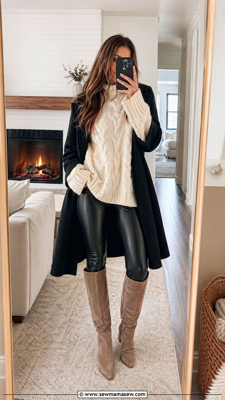 Oversized Sweater And Leggings Outfit Tall Women - 35 tall women outfit ideas